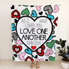 John 13 34 As I Have Loved You Love One Another Christian Fleece Blanket with Bible Verse Inspirational Religious Blanket