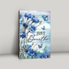 Blue Flower Just Breathe Canvas Wall Art Inspirational Christian Bible Verse Art For Home Decor
