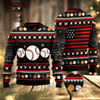 Goofygearprints Baseball Balls Christmas Ugly Christmas Sweater, Funny Xmas Sweater Baseball Lovers