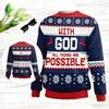 Goofygearprints With God All Things Are Possible Matthew 1926 Ugly Christmas Sweater - Christian Unisex Sweater - Religious Christmas Gift