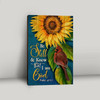 Be Still And Know That I Am God With Sunflower And Cardinal Canvas Art Inspirational Christian Bible Verse Wall Decor