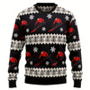 Goofygearprints Skiing Ugly Christmas Sweater For Men, 3D All Over Printed Skiing Sweater