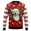 Goofygearprints Golden Retriever Wearing Santa‘s Hat Ugly Christmas Sweater