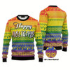 Goofygearprints LGBT Gay Pride Happy Holigays Ugly Christmas Sweater 3D Printed Best Gift For Xmas