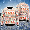 Goofygearprints Orange Fox Ugly Christmas Sweater, Fox Loves Xmas, Funny Christmas Ugly Sweater