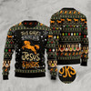 Goofygearprints Girls Run On Jesus And Horses Ugly Christmas Sweater, Funny Xmas Sweater, Sweater Xmas