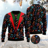Goofygearprints Colorful Music Notes Ugly Christmas Sweater, Funny Xmas Sweater, Sweater Xmas
