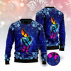 Goofygearprints Butterfly Galaxy Ugly Christmas Sweater, Funny Xmas Sweater, Sweater Xmas