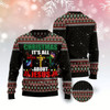Goofygearprints Butterfly All About Jesus Ugly Christmas Sweater, Funny Xmas Sweater, Sweater Xmas