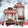 Goofygearprints Baseball Swing Through Snow Ugly Christmas Sweater, Funny Xmas Sweater, Sweater Xmas