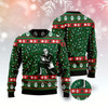 Goofygearprints Awesome Firefighter Pattern Green Ugly Christmas Sweater, Funny Xmas Sweater, Sweater Xmas