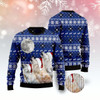 Goofygearprints Wolf Howling Moon Ugly Christmas Sweater, Funny Xmas Sweater, Sweater Xmas