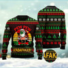 Goofygearprints Pew Pew Madafakas Santa Claus Ugly Christmas Sweater, Funny Xmas Sweater, Sweater Xmas
