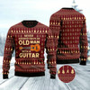 Goofygearprints Never Underestimate An Old Man With A Guitar Ugly Christmas Sweater, Funny Xmas Sweater, Sweater Xmas