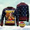 Goofygearprints Jesus Party Savior Ugly Christmas Sweater, Funny Xmas Sweater, Sweater Xmas