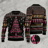 Goofygearprints Xmas Tree Sweater, Breast Cancer Christmas Tree Ugly Christmas Sweater, Funny Xmas Sweater