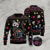 Goofygearprints Cat Xmas Sweater, Cat Sugar Skull Ugly Christmas Sweater, Sweater Xmas