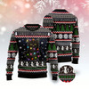 Goofygearprints Cat Xmas Sweater, Black Cat Fluffmas Ugly Christmas Sweater, Sweater Xmas