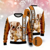 Goofygearprints Dog Xmas Sweater, Rescued English Bulldog Ugly Christmas Sweater, Funny Xmas Sweater