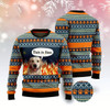 Goofygearprints Dog Xmas Sweater, Labrador Retriever Fire Ugly Christmas Sweater, Funny Xmas Sweater