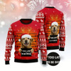 Goofygearprints Dog Xmas Sweater, Golden Retriever Too Late To Be Good Ugly Christmas Sweater, Funny Xmas Sweater