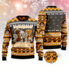 Goofygearprints Dog Xmas Sweater, Cute Dogs Make Me Happy Ugly Christmas Sweater, Funny Xmas Sweater