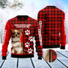 Goofygearprints Dog Xmas Sweater, Chihuahua Paw Ugly Christmas Sweater, Funny Xmas Sweater