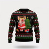 Goofygearprints Farmers Sweater, Pig Gorgeous Reindeer Ugly Christmas Sweater, Christmas Crewneck Sweater, Winter Farm Fashion