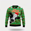 Goofygearprints Farmers Sweater, Moo-ry Dairy Cow Ugly Christmas Sweater, Christmas Crewneck Sweater, Winter Farm Fashion