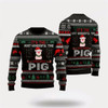 Goofygearprints Farmers Sweater, It's Time To Stay With My Pig Ugly Christmas Sweater, Christmas Crewneck Sweater, Winter Farm Fashion