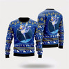 Goofygearprints Farmers Sweater, Cows Ice Skating Ugly Christmas Sweater, Christmas Crewneck Sweater, Winter Farm Fashion