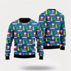 Goofygearprints Joyful Holiday Santa Claus Ugly Christmas Sweater, Best Gift For Holiday, Christmas Crewneck Sweater, Christmas Winter Fashion