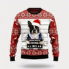 Goofygearprints Pet Dog Sweater, Boston Terrier I Knocked Over The Christmas TreeUgly Christmas Sweater, Gift For Dog Love, Winter Fashion