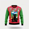 Goofygearprints Pet Cat Sweater, Holiday Cheer Black Cat Beer Christmas Ugly Christmas Sweater, Gift For Cat Love, Cat Crewneck Sweater, Winter Fashion