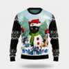Goofygearprints Pet Cat Sweater, Cat Snowman Ugly Christmas Sweater, Gift For Cat Love, Cat Crewneck Sweater, Winter Fashion