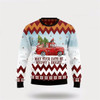 Goofygearprints Pet Cat Sweater, Cat Red Truck Ugly Christmas Sweater, Gift For Cat Love, Cat Crewneck Sweater, Winter Fashion