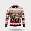 Goofygearprints Pet Cat Sweater, Black Cat Christmas Dancing Ugly Christmas Sweater, Gift For Cat Love, Cat Crewneck Sweater, Winter Fashion