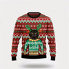Goofygearprints Pet Cat Sweater, Black Cat Christmas Awesome Funny Family Ugly Christmas Sweater, Gift For Cat Love, Cat Crewneck Sweater, Winter Fashion