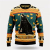 Goofygearprints Pet Cat Sweater, Black Cat 3D Ugly Christmas Sweater, Gift For Cat Love, Cat Crewneck Sweater, Winter Fashion