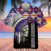 Goofygearprints Native American Hawaiian Shirt, Crane Amulet Hawaiian Shirt, Native American Chief Shirt, Native Pattern Shirt