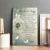The Lord’s Prayer Dandelion Canvas Wall Art Christian Scripture Poster For Inspirational Decor