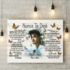 Personalized Nunca Te Dejé Spanish I Never Left You Memorial Canvas Butterfly Custom Photo Sympathy Gift