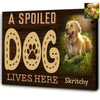 A Spoiled Dog Lives Here Custom Dog Wall Art Dog Lover Gift Dog Theme Decoration