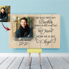 Personalized Brother Remembrance Memorial Canvas Now He Is My Angel Memorial Gift For Loss Of Brother Remembrance Sympathy Gift Bereavement Condolence Gift