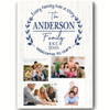 Custom Family Name & Photo Canvas Family Photo Collage Wall Art Sentimental Gift For Family On Christmas, Anniversary, Thanksgiving Family Wall Art Family Sign