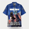 Goofygearprints Christian Hawaiian Shirt, One Nation Under God Hawaiian Shirts, Christian Aloha Shirt
