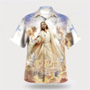 Goofygearprints Christian Hawaiian Shirt, Jesus Stretched Out His Hand Hawaiian Shirt, Jesus Is My Savior Hawaiian Shirts, Christian Aloha Shirt