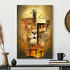 Jesus And Lion Canvas Wall Art Christian Bible Verse Poster Faithful Home Decor Canvas Wall Art Christian Home Decor