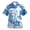 Goofygearprints Faith Over Fear Bible Verse Jesus Lion Lamb Hawaiian Shirt For Men, Christian Hawaiian Shirt, Gift For Christian