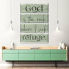 God Is The Rock Wood Color Wall Art Canvas For Living Room Christian Wall Decor Inspirational Religious Art